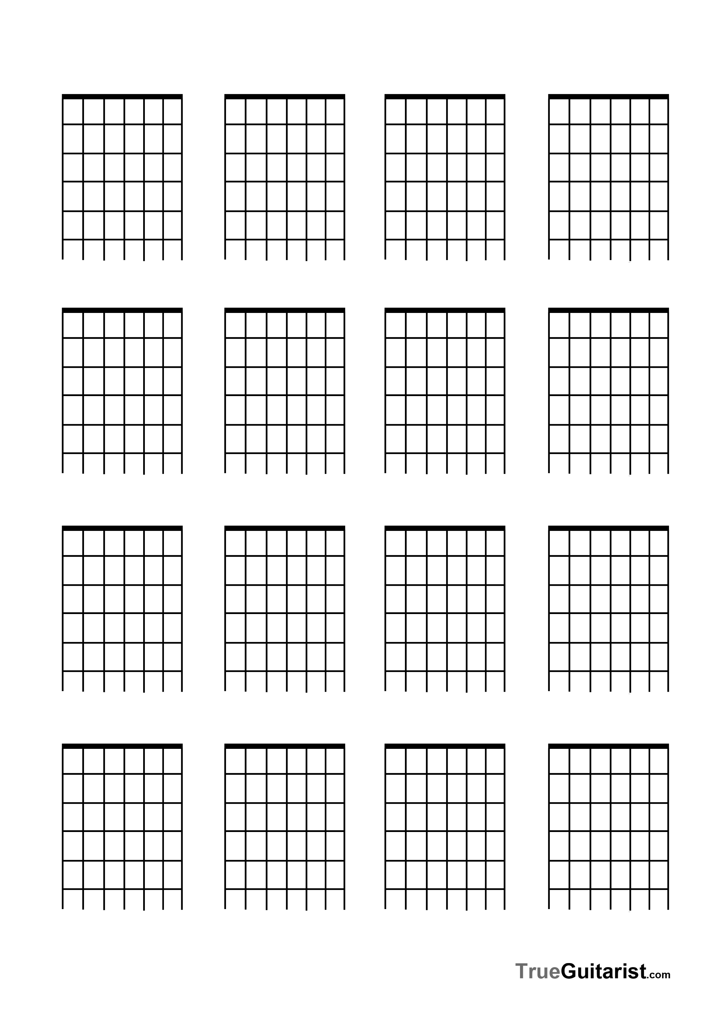 free printable guitar neck diagram